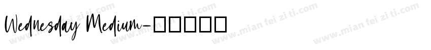 Wednesday Medium字体转换